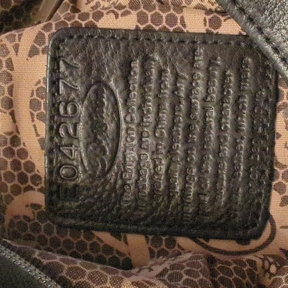Brighton Purse Black Embossed Leather Small Shoulder Bag Ferrara Impressions - Picture 8 of 9